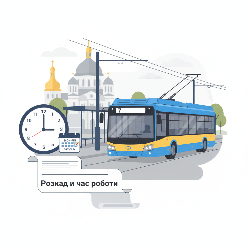 Розклад і час роботи — иллюстрация к статье «7 тролейбус київ»