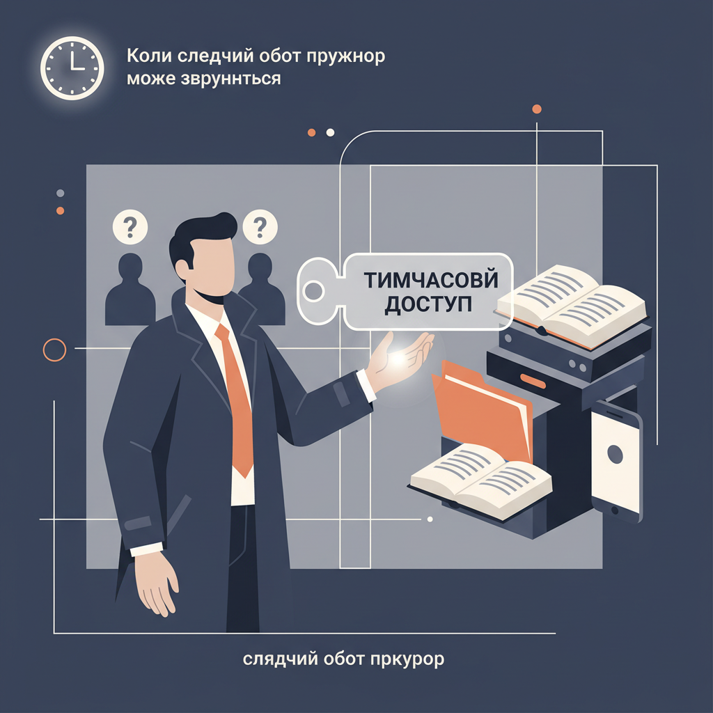 Коли слідчий або прокурор може звернутися за тимчасовим доступом — иллюстрация к статье «тимчасовий доступ до речей і документів»